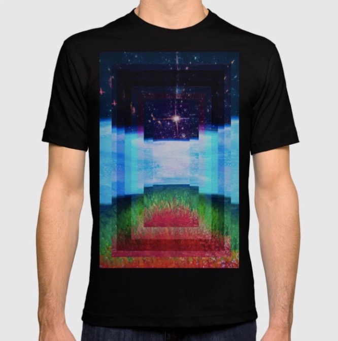 Abstract artwork on tee shirt