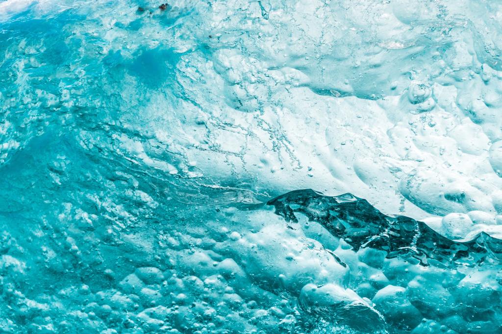 photograph close up of blue pool water