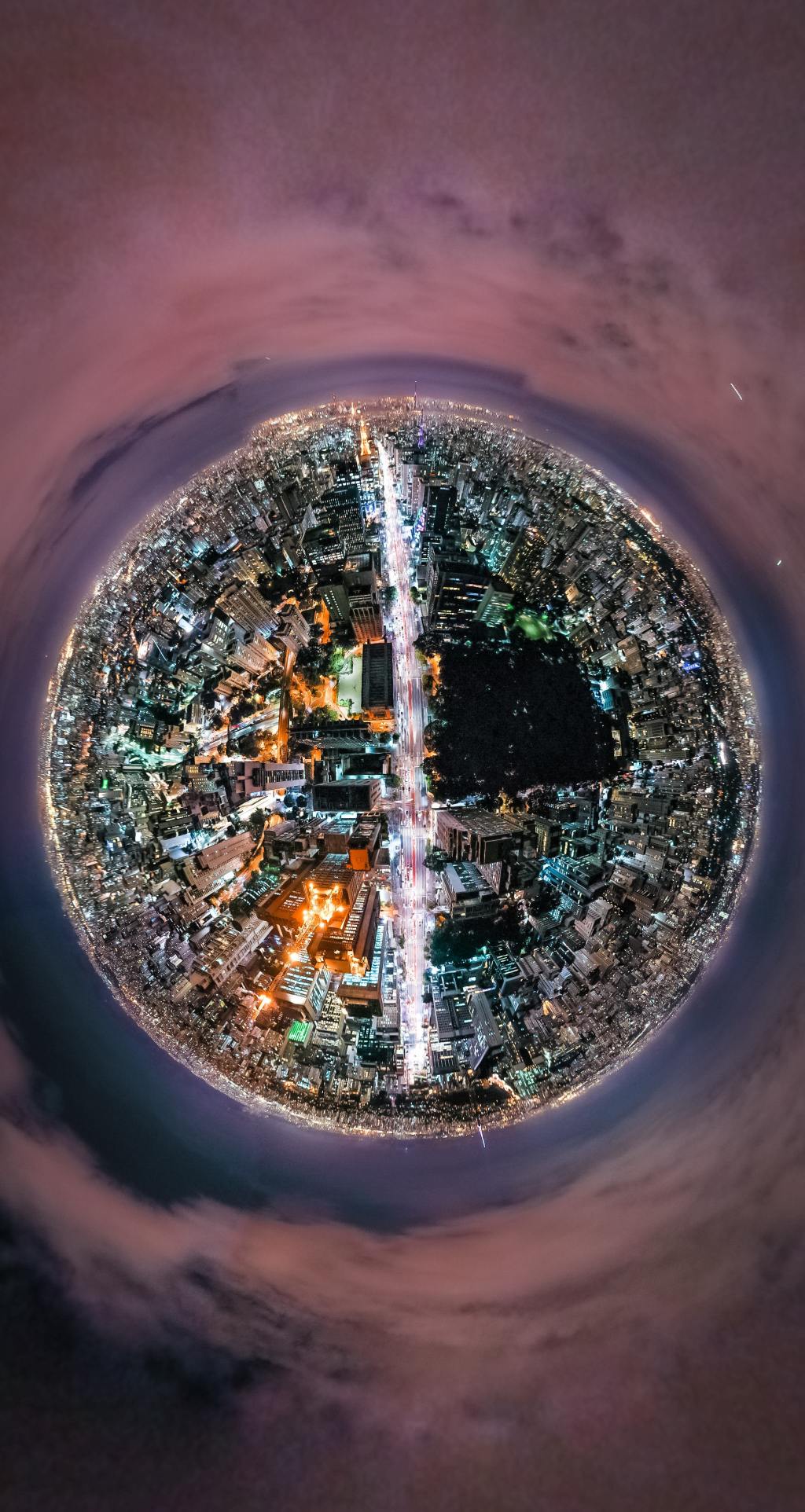 360 degree aerial shot of a city