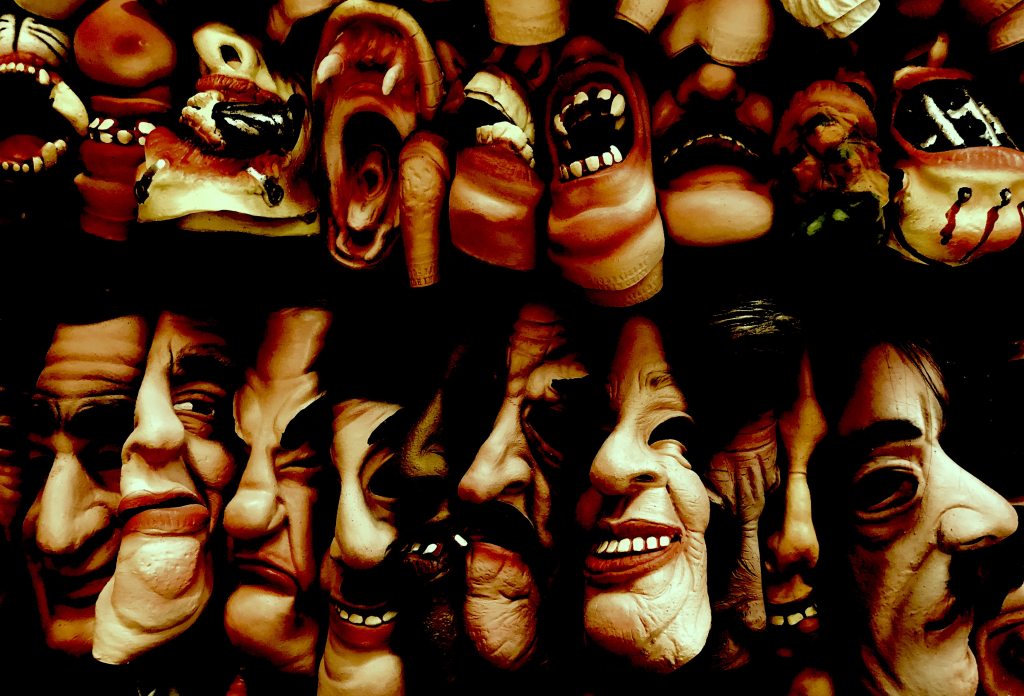 scary rubber face masks